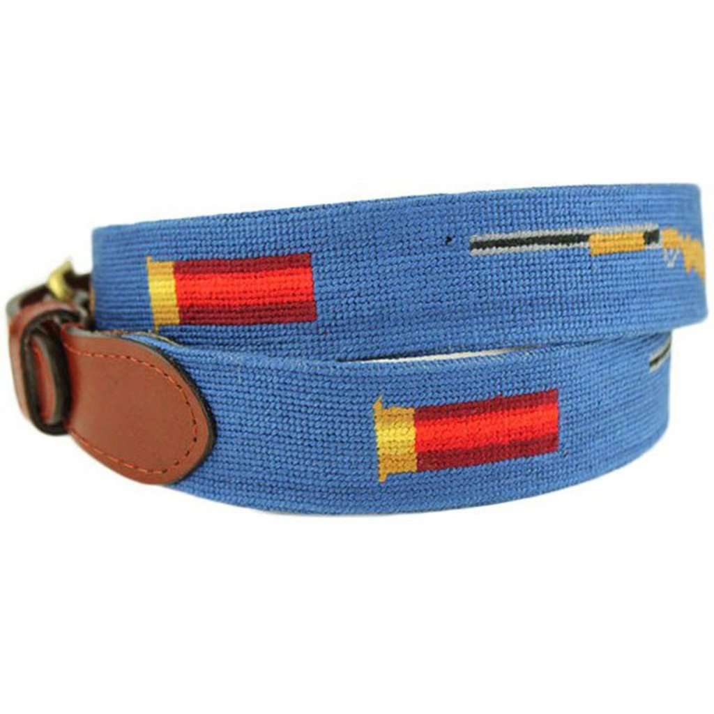 Shotgun and Shell Needlepoint Belt by Smathers & Branson - Country Club Prep