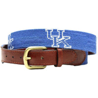 University of Kentucky Needlepoint Belt in Blue by Smathers & Branson - Country Club Prep