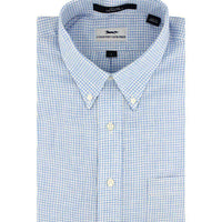 Linen Button Down in Light Blue Mini Gingham by Country Club Prep - Country Club Prep