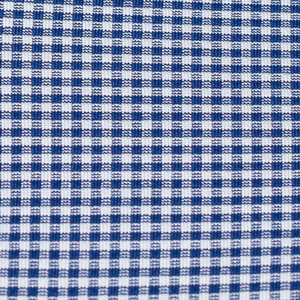The Spread Collar Gingham Dress Shirt in Beckett Blue by Mizzen+Main - Country Club Prep