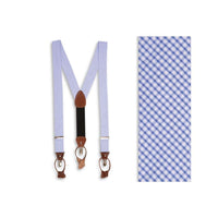 Seersucker Gingham Suspenders/ Braces in Royal Blue by High Cotton - Country Club Prep