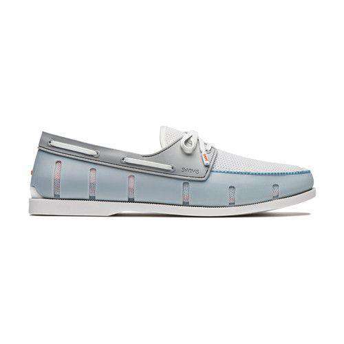 SWIMS Water- Resistant Boat Loafer in Ice and White  display picture 2