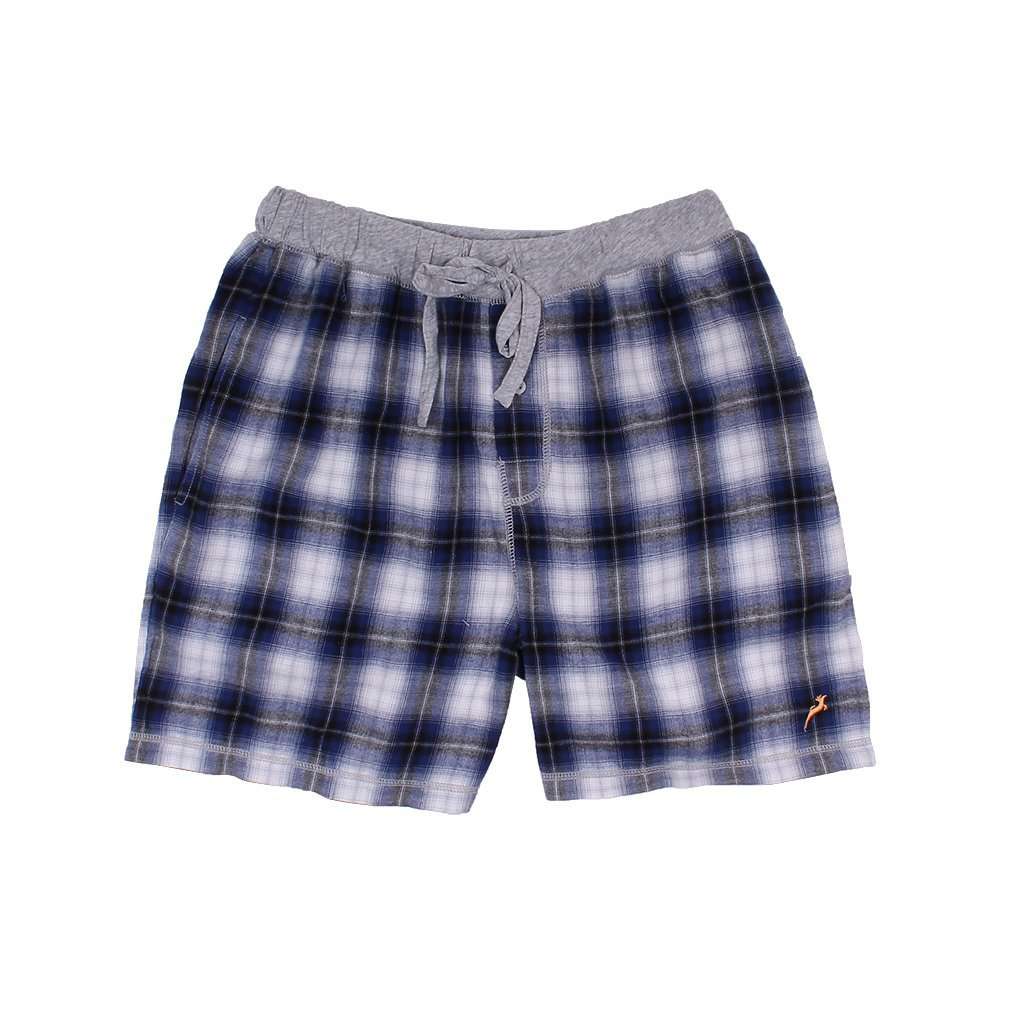 True Grit Shadow Plaid Flannel Boxer in Blue – Country Club Prep