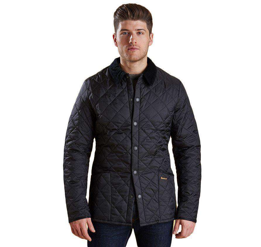 Barbour Heritage Liddesdale Quilted Jacket in Black Country Club Prep