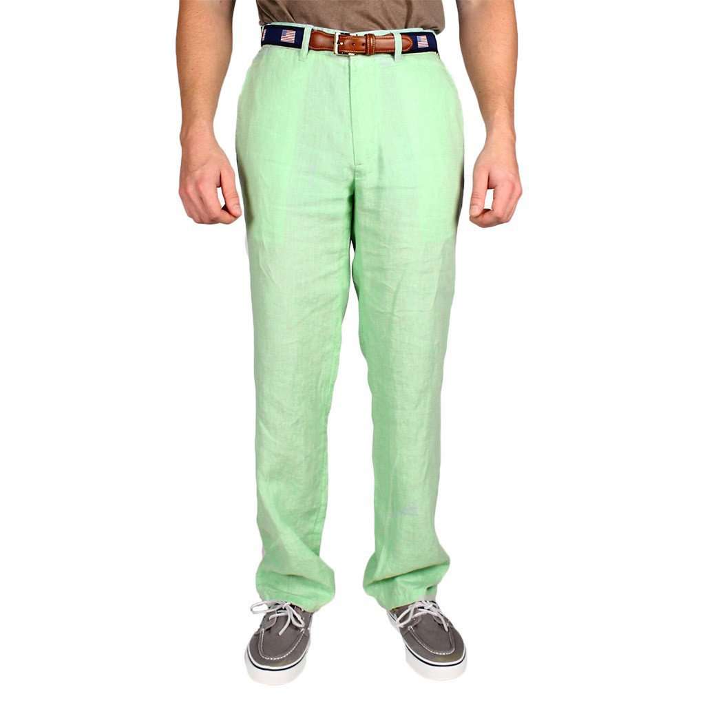 Castaway Clothing Lighthouse Linen Pants in Seafoam Green (32" inseam) Country Club Prep Castaway Clothing Lighthouse Linen Pants in Seafoam Green (32" inseam) Country Club Prep