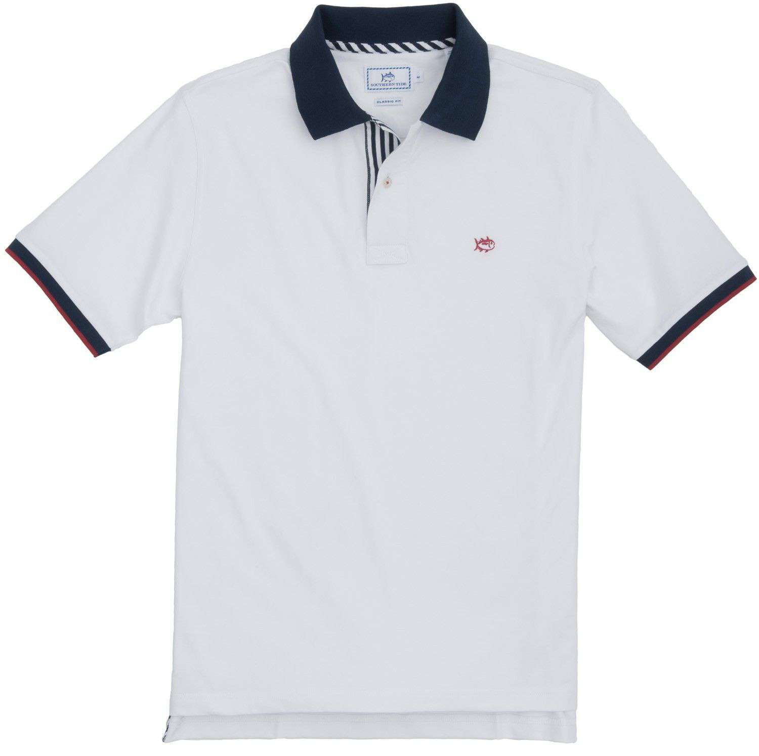 Independence Day Solid Polo in Classic White by Southern Tide - Country Club Prep