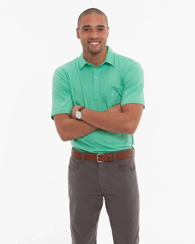 The 4-Button Polo in Fairway Green by Johnnie-O - Country Club Prep
