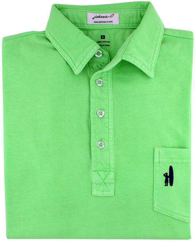 The 4-Button Polo in Neon Green by Johnnie-O - Country Club Prep