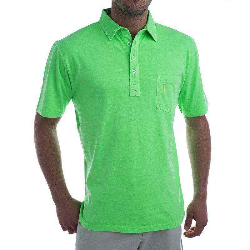 The 4-Button Polo in Neon Green by Johnnie-O - Country Club Prep