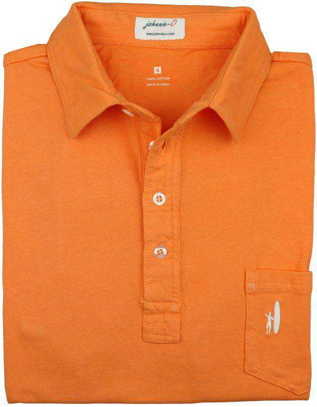 The 4-Button Polo in Orange by Johnnie-O - Country Club Prep