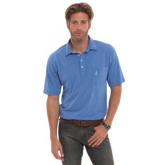 The 4-Button Polo in Periwinkle Blue by Johnnie-O - Country Club Prep