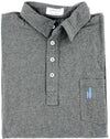 The Long Sleeve 4-Button Polo in Heather Charcoal Grey by Johnnie-O - Country Club Prep