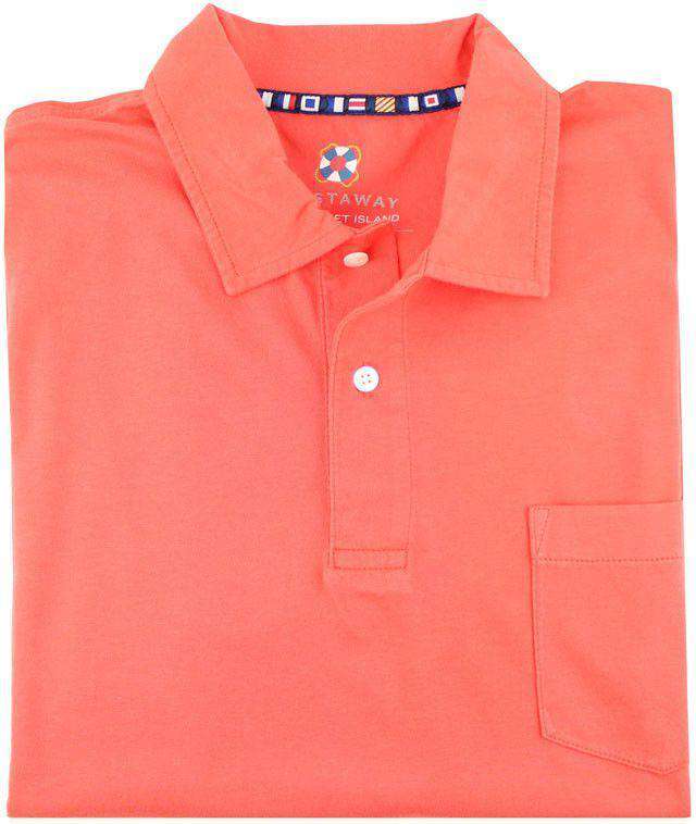 The Salt Spray Polo Shirt in Weathered Red by Castaway Clothing - Country Club Prep