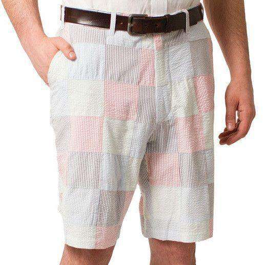 Cisco Shorts in Patch Seersucker by Castaway Clothing - Country Club Prep