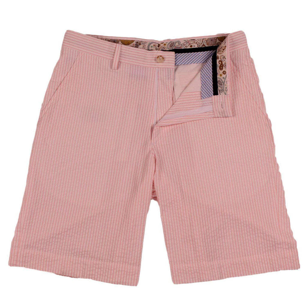 Pink Scallop Seersucker Shorts