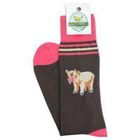 Bear Down Socks in Brown by Bird Dog Bay - Country Club Prep