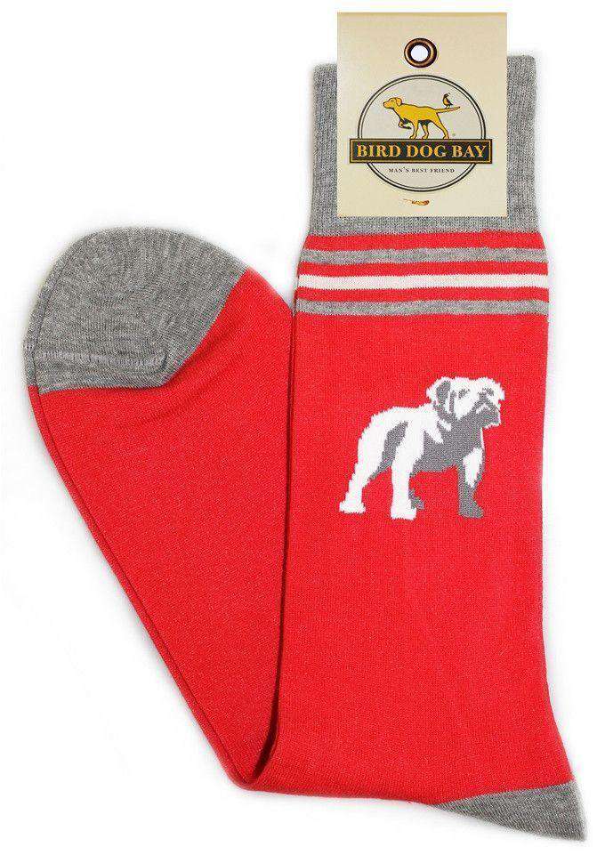 Bird Dog Bay Bulldogs Sporting Socks in Red Country Club Prep