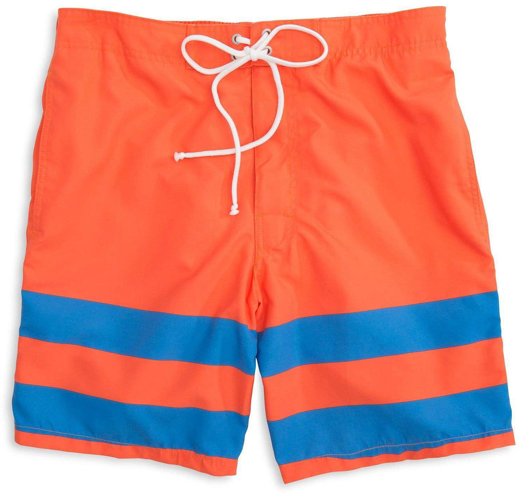 Southern Tide Hang Ten Swim Trunks in Island Orange – Country Club