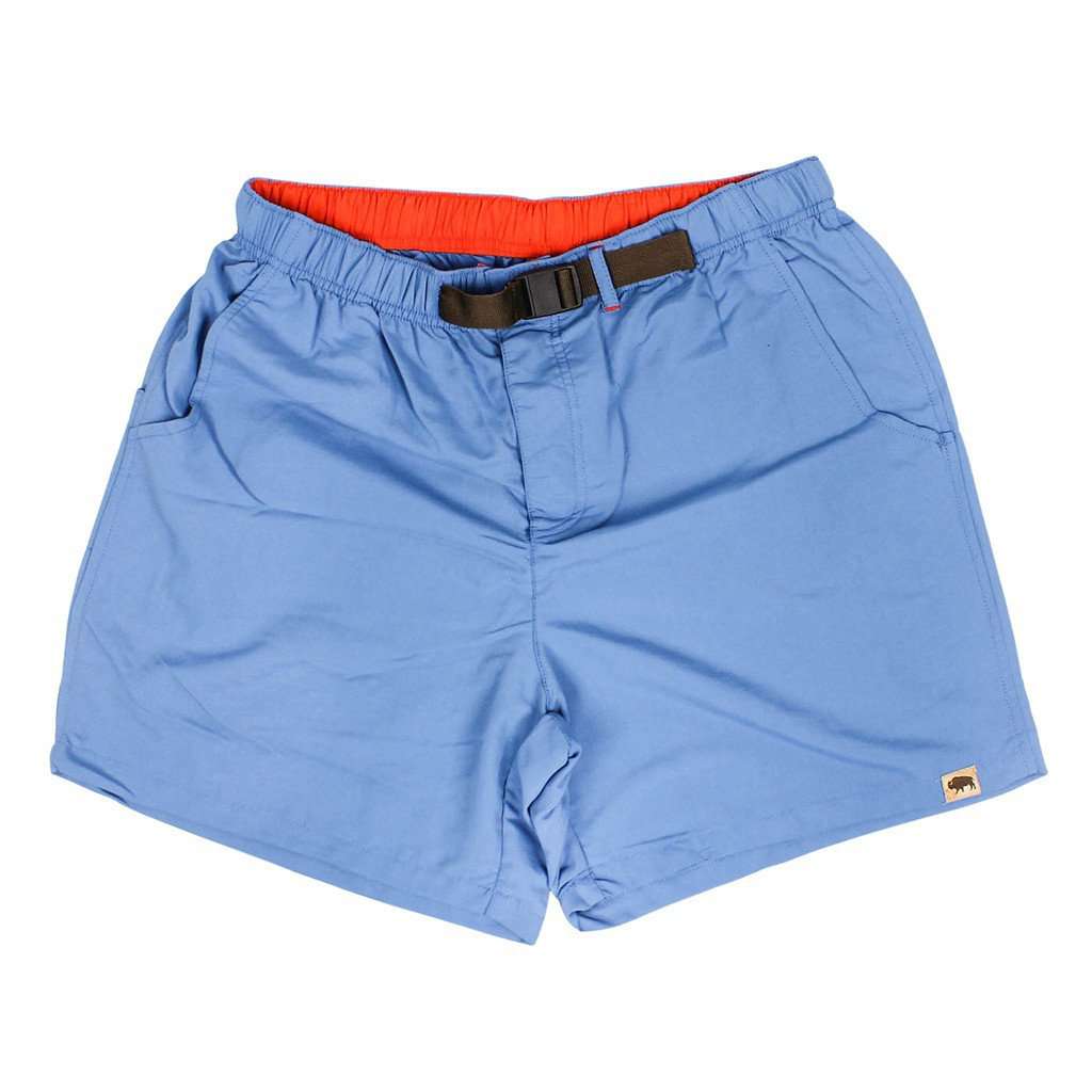 Buffalo Jackson Riverdale Belted Swim Trunks in Blue – Country
