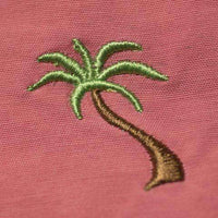 Sandbar Swimsuit in Coral with Embroidered Seaplane and Palm by Castaway Clothing - Country Club Prep