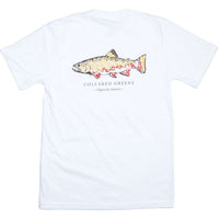 American Made Trout Tee in White by Collared Greens - Country Club Prep