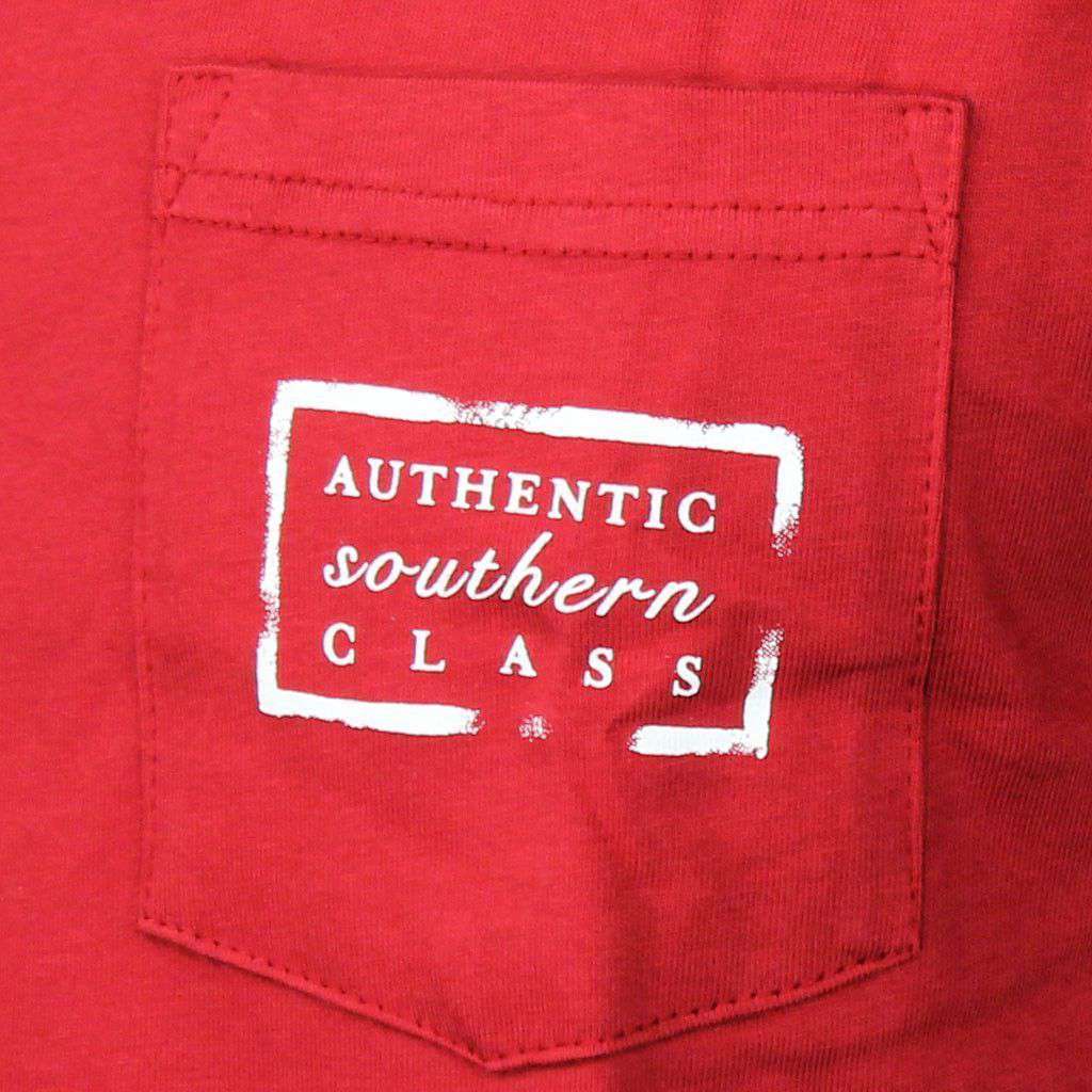 Authentic Alabama Heritage Tee in Crimson by Southern Marsh - Country Club Prep