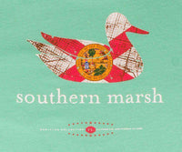 Authentic Florida Heritage Long Sleeve Tee in Bimini Green by Southern Marsh - Country Club Prep