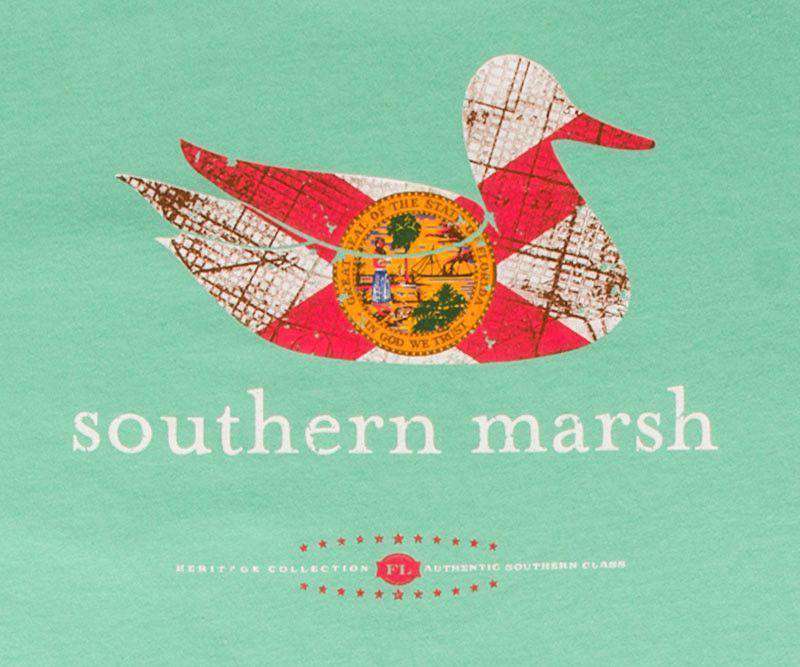 Authentic Florida Heritage Long Sleeve Tee in Bimini Green by Southern Marsh - Country Club Prep