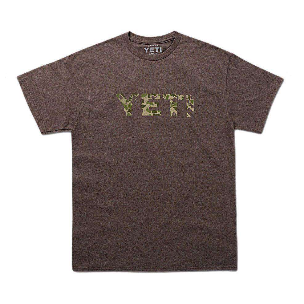 Camo Yeti Tee YETI Camo T Shirt Medium Green Orange Short Sleeve