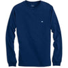 Long Sleeve Embroidered Pocket Tee in Blue Depths by Southern Tide - Country Club Prep