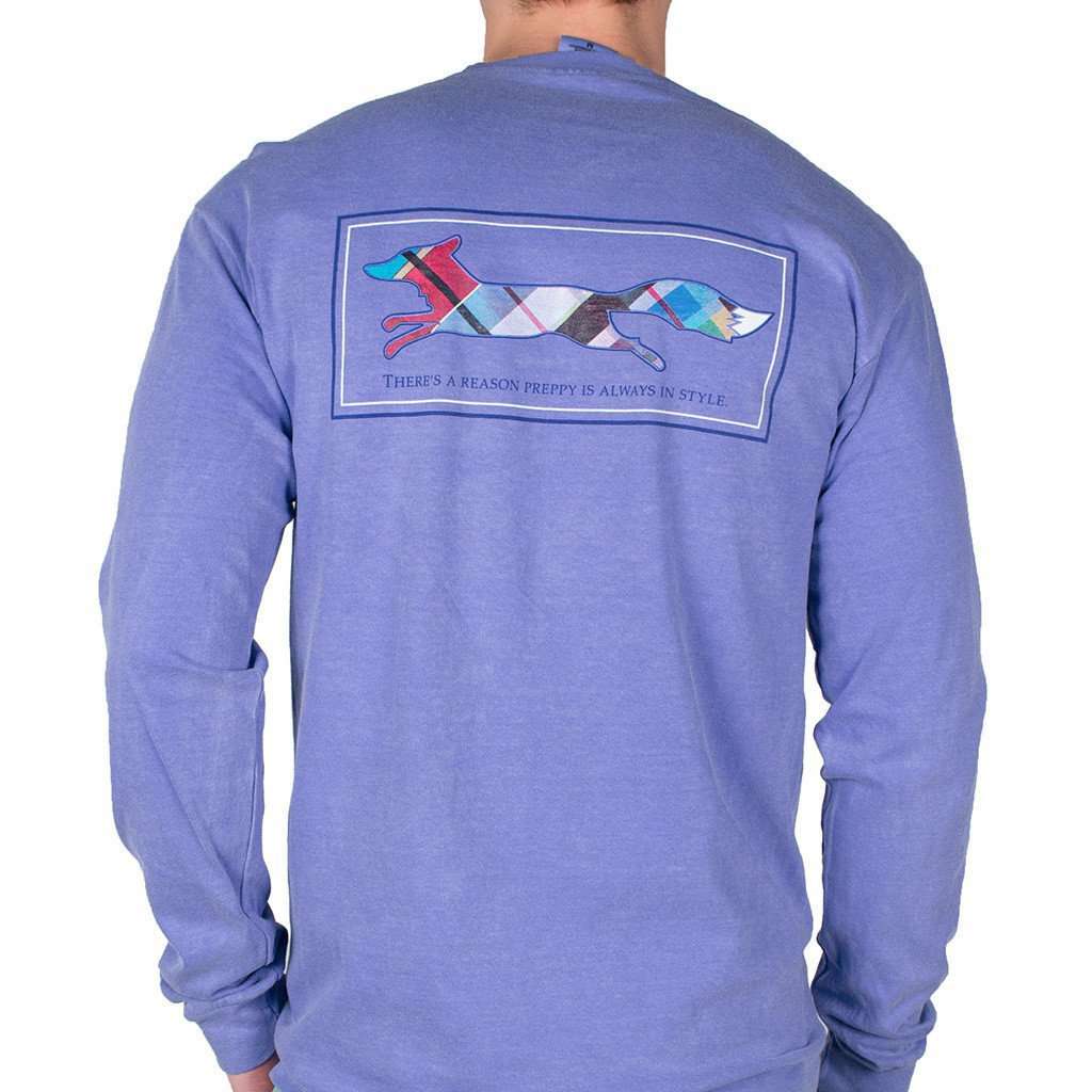 Longshanks Long Sleeve Tee Shirt in Flo Blue by Country Club Prep - Country Club Prep
