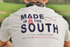 "Made in the South" Pocket Tee in White by High Cotton - Country Club Prep