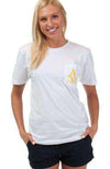 Nautical Flag Tee Shirt in White by Anchored Style - Country Club Prep