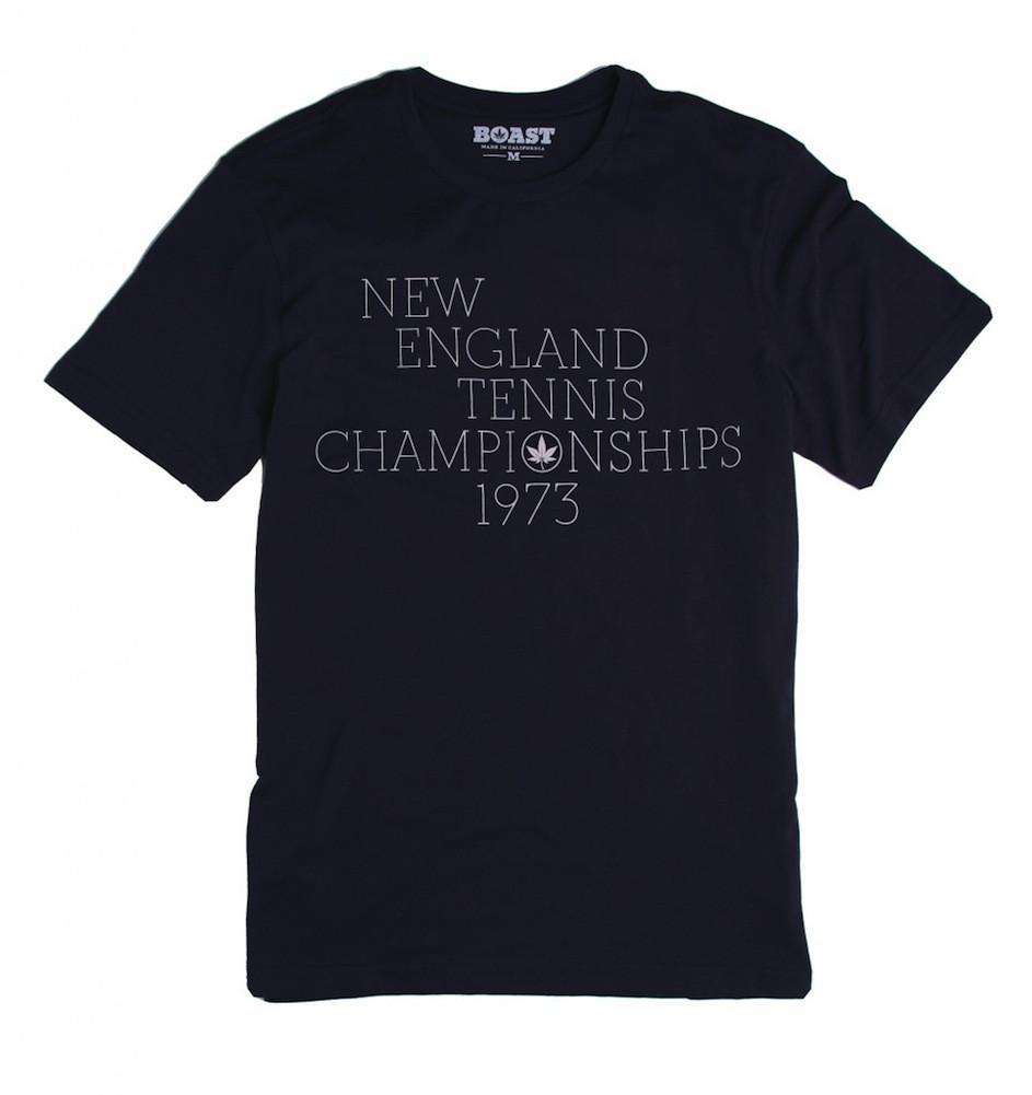 Boast New England Tennis Championship Tee in Navy Country Club Prep