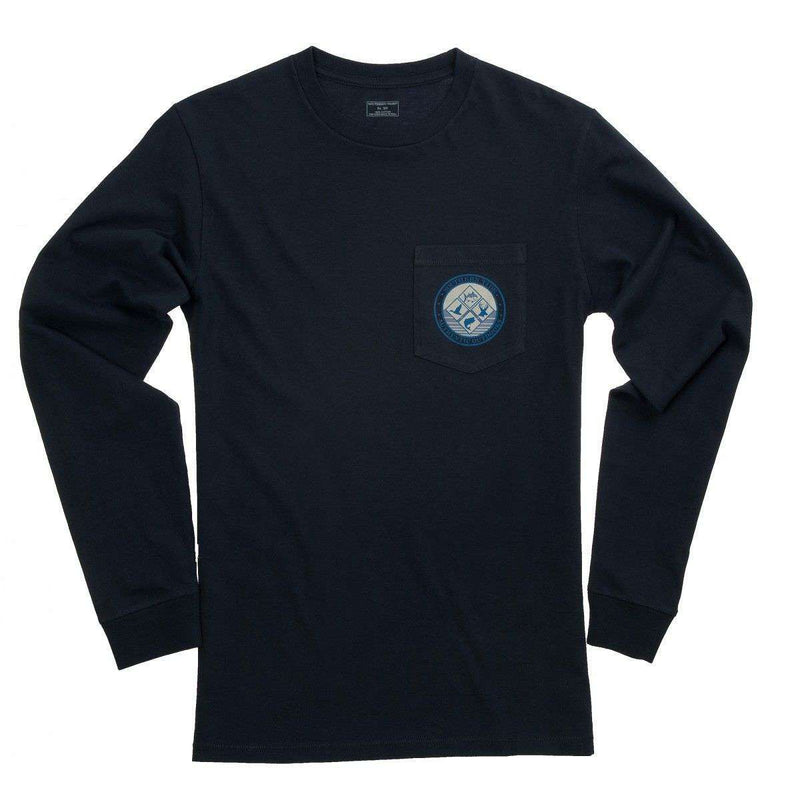 Outdoor Wildlife Long Sleeve Tee in Dress Blues by Southern Tide - Country Club Prep
