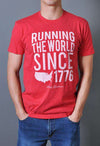 Running the World Since 1776 Vintage Tee Shirt in Red by Rowdy Gentleman - Country Club Prep