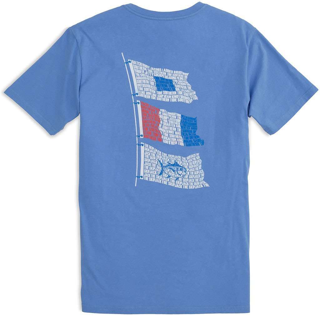 signal blue t shirt