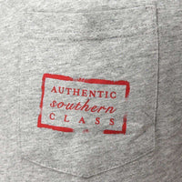 Authentic Flag Tee in Light Gray by Southern Marsh - Country Club Prep