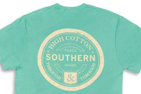 "Southern Through and Through" Pocket Tee in Emerald by High Cotton - Country Club Prep