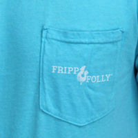 Straight Up Southern Tee in Lagoon Blue by Fripp & Folly - Country Club Prep