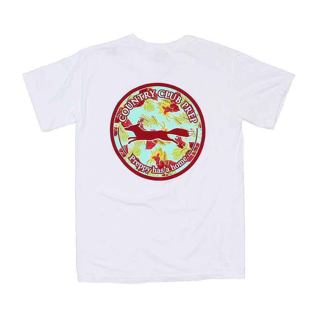 The Hawaiian Fill Original Logo Tee Shirt in White by Country Club Prep - Country Club Prep