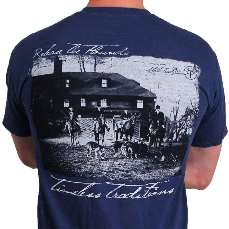 Timeless Traditions Hounds T-Shirt in Midnight Navy by State Traditions - Country Club Prep