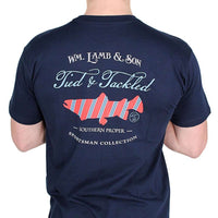 WM. Lamb & Son Tied and Tackled Tee in Navy by Southern Proper - Country Club Prep