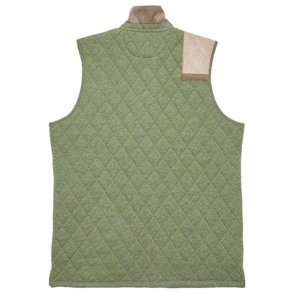 Carlyle Sporting Vest in Heathered Dark Olive by Southern Marsh - Country Club Prep