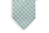 Aqua Seersucker Check Necktie in Aqua Blue by High Cotton - Country Club Prep