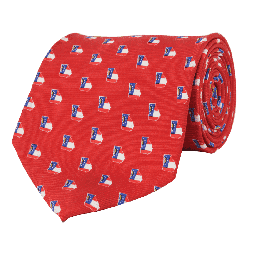 Georgia Traditional Tie in Red by State Traditions and Southern Proper - Country Club Prep