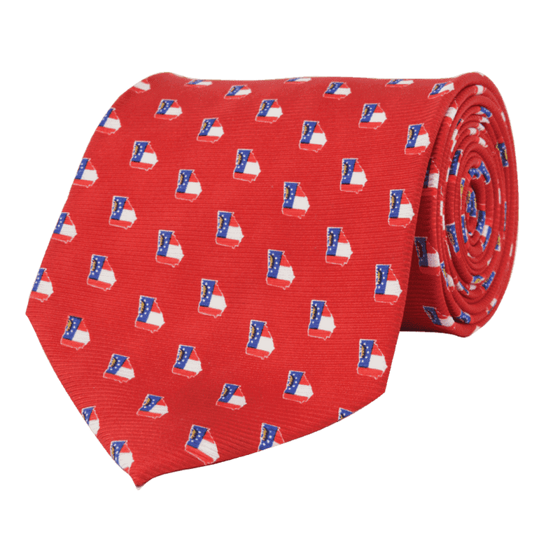 Georgia Traditional Tie in Red by State Traditions and Southern Proper - Country Club Prep