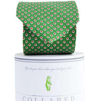 Holiday Dots Tie in Green by Collared Greens - Country Club Prep