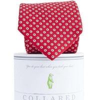 Holiday Dots Tie in Red by Collared Greens - Country Club Prep