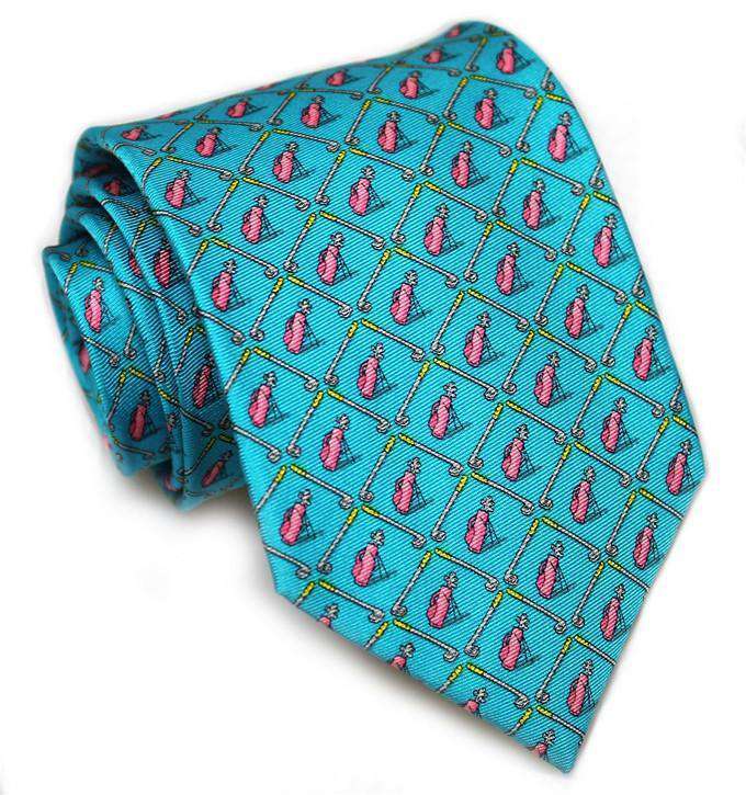 Out Clubbin' Necktie in Turquoise by Bird Dog Bay - Country Club Prep